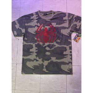 Marvel’s The Amazing Spiderman Green Camouflage Shirt - Size XL